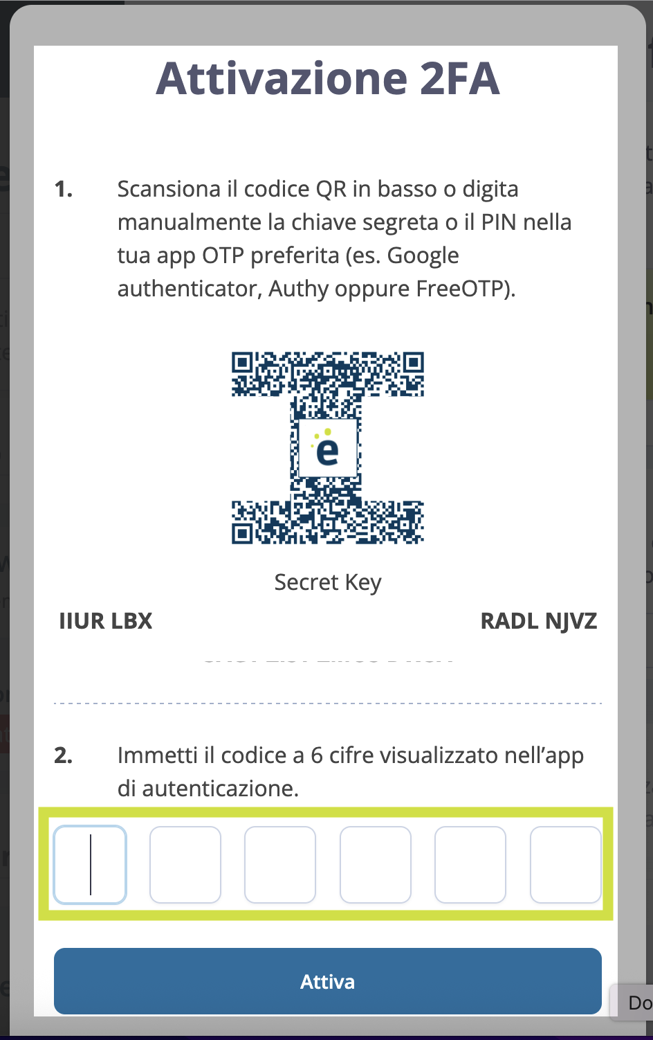 WebPanel - QRCODE - 2FA